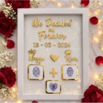Custom Couple Fingerprint Frame Wedding Thumbprint Frame Gift Personalized