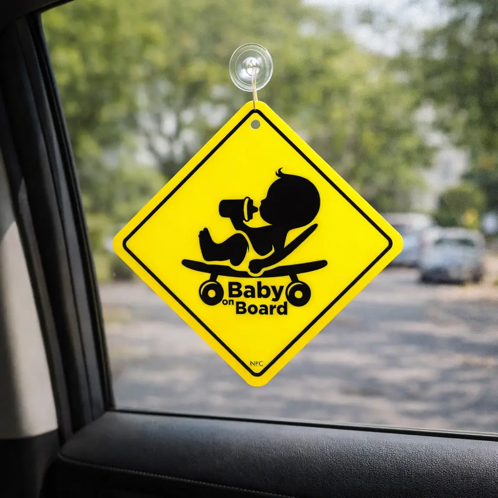 Baby on Board Car Sign Hanging Safety Baby Car Sticker Sign
