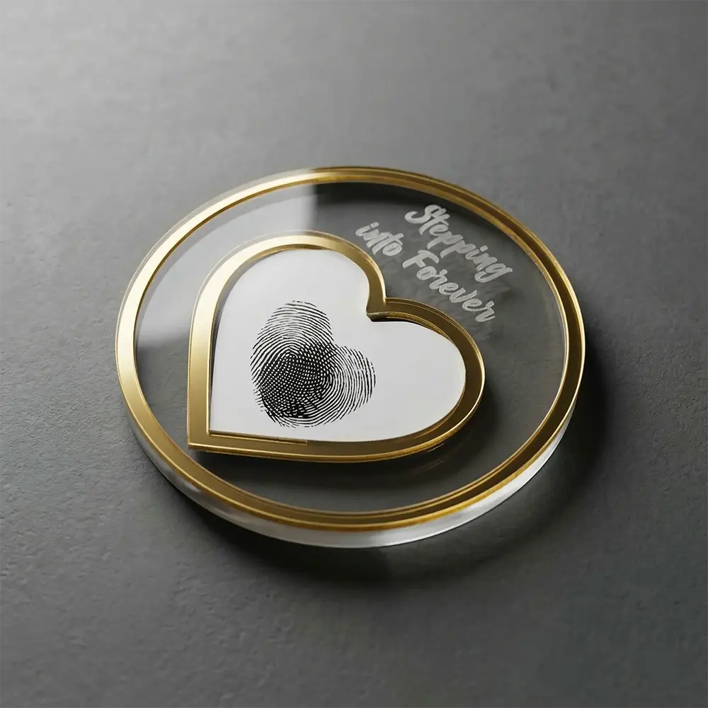 Heart Single Couple Thumb Gift Personalized Fingerprint Couple Gift
