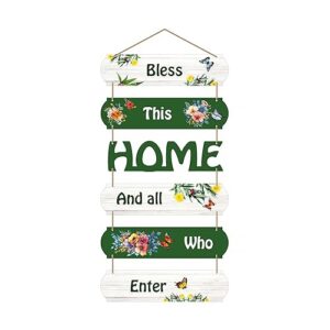 Home Decorative Welcome Wall Art Pine Wood Wall Hanging for Living Room Entrance Decoration